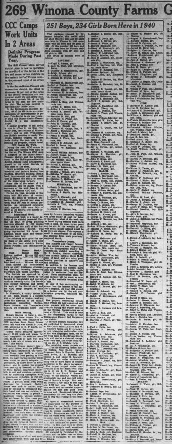 Clipping from The Winona Daily News